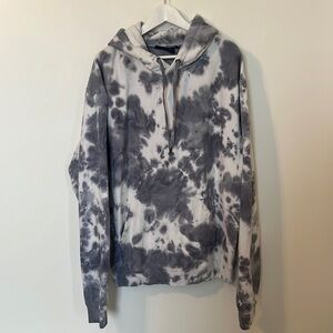 MAISON ARTICLE HEAVYWEIGHT HOODIE SIZE XL BLUE TIE DYE